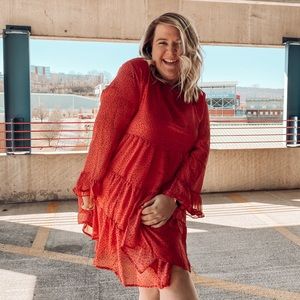 Pink long sleeve dress